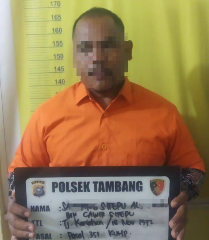 Aniaya Anggota Polri, Pria Sok Jago ini Akhirnya Diringkus Reskrim Polsek Tambang 