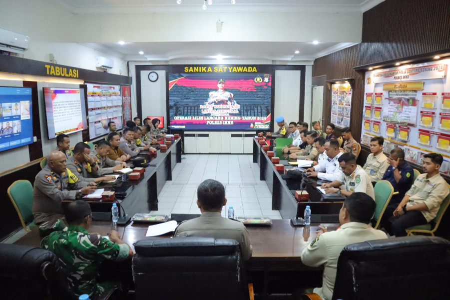 Persiapan Pengamanan Nataru, Polres Inhu Gelar Rapat Lintas Sektoral