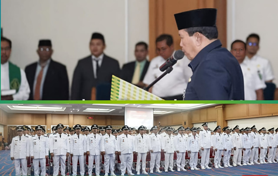 Kukuhkan 131 Kades, Ini Pesan Dari Bupati Rokan Hulu H. Sukiman