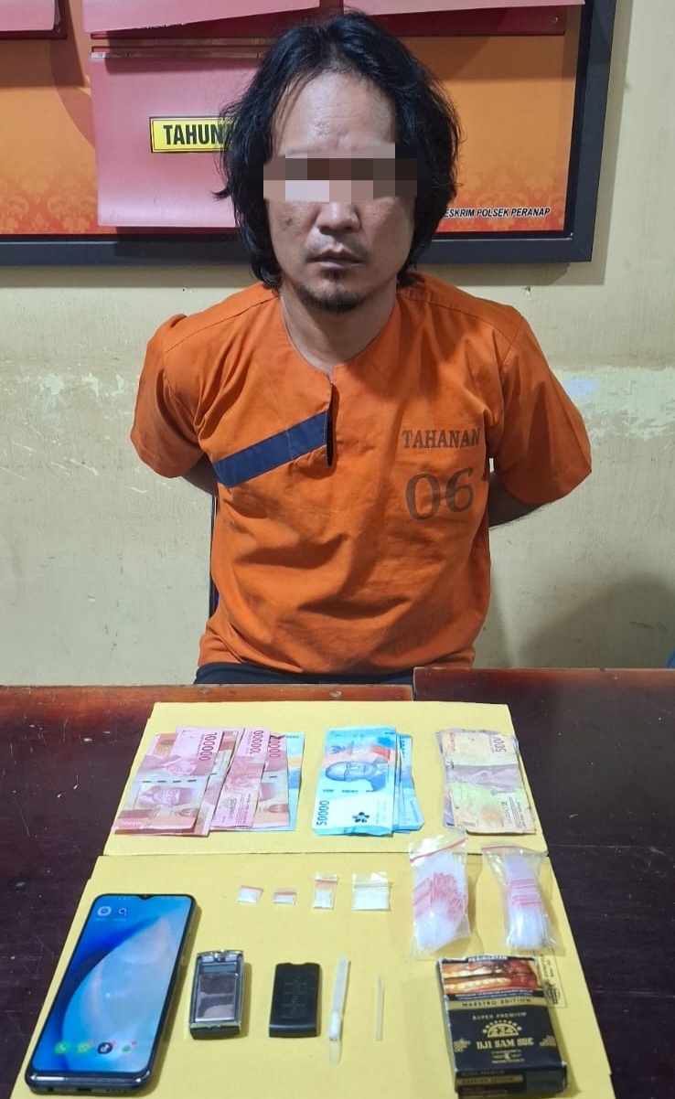 Polsek Peranap Tangkap Pengedar Sabu, Barang Bukti Dipasok dari Pekanbaru