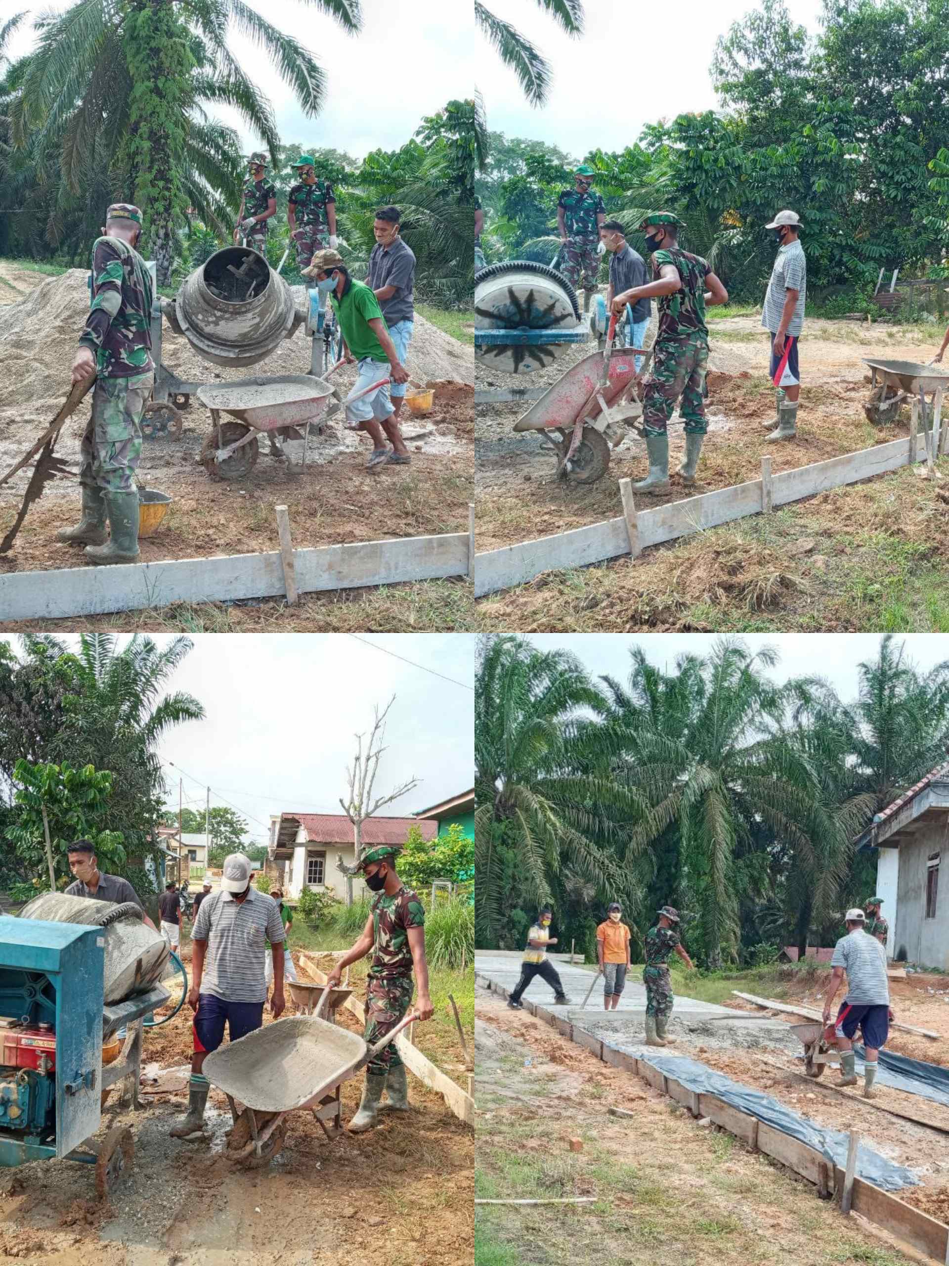 Hari Ke-07 Kegiatan TMMD Desa Petaling Jaya di Terget 88 Meter Keseluruhan