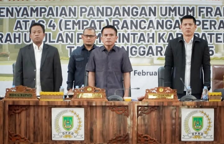 Paripurna DPRD Rohil, Jawaban Bupati Terhadap Pandangan Umum Fraksi atas Empat Ranperda