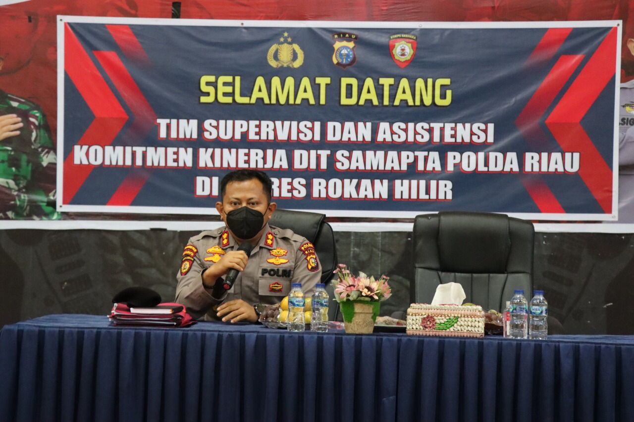 Dit Samapta Polda Riau Lakukan Supervisi dan Asistensi Komitmen Kerja ke Polres Rohil