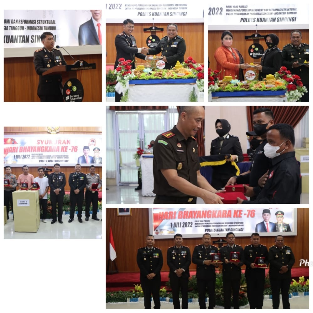 Sederhana dan Hikmat, Syukuran Hari Bhayangkara ke-76 di Polres Kuansing