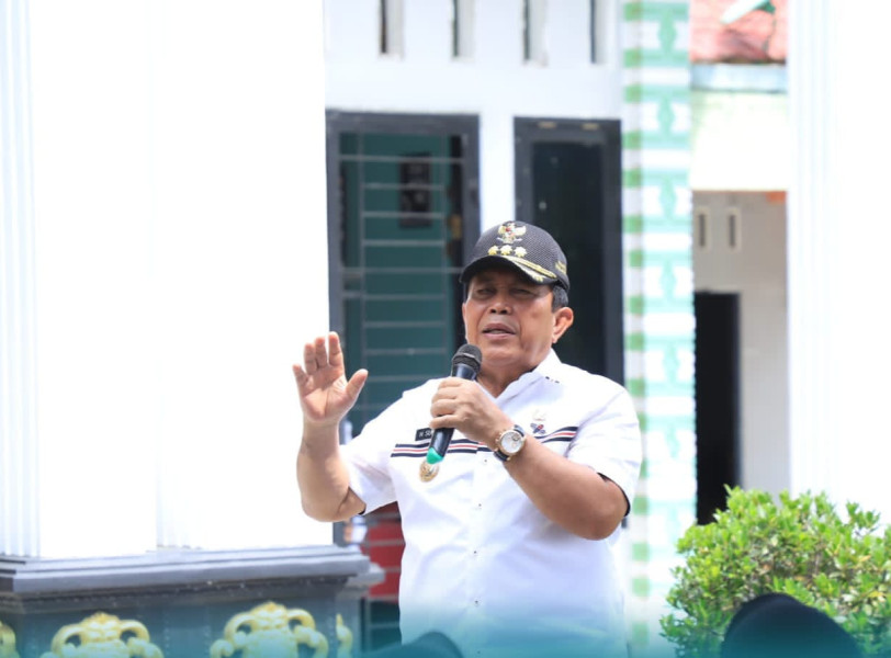 H. Sukiman Resmikan Jalan  Desa & Pembangunan Gorong Gorong Di Desa Pasir Utama