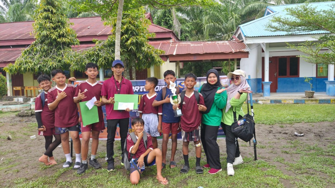 SDN 004 Sei Beberas Hilir Raih Juara 1 Lomba Voli Tingkat SD/MI se-Kecamatan Lubuk Batu Jaya