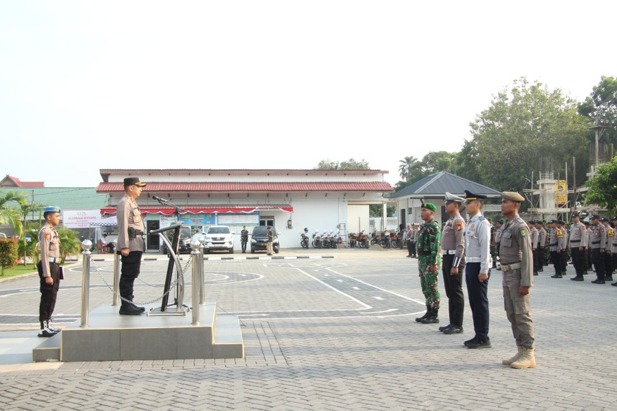 Wakapolres Inhu Pimpin Apel Operasi Patuh Lancang Kuning 2025, Ini Fokus Pelanggaran yang Jadi Sasaran