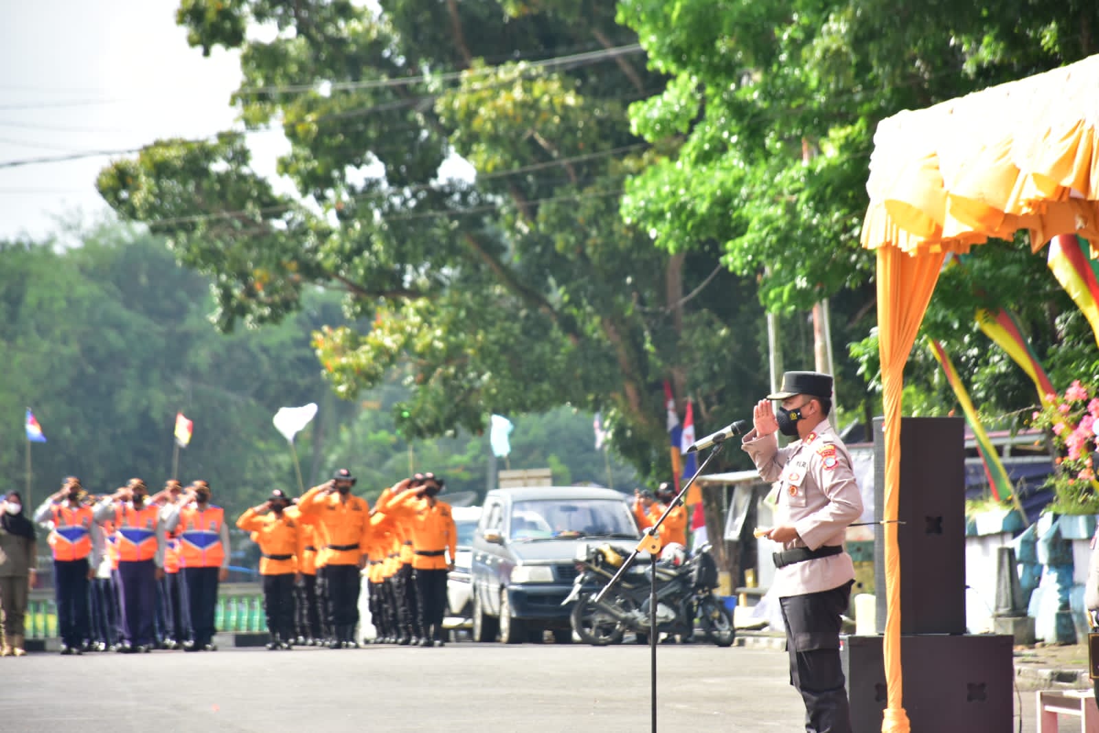 Polres Kuansing Melaksanakan Apel Kesiapan Pengamanan Event Nasional Festival Pacu Jalur Tahun 2022