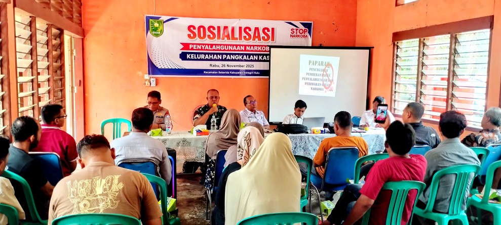 Kelurahan Pangkalan Kasai Gelar Sosialisasi Penyalahgunaan Narkoba, Camat Seberida Tekankan Pentingnya Peran Masyarakat