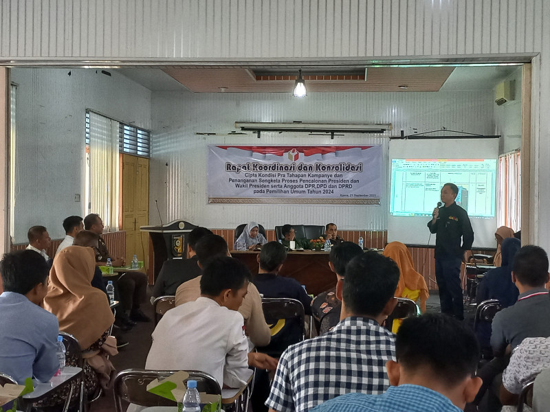 Ketua Bawaslu Kabupaten Kuansing gelar Rapat Koordinasi konsolidasi Cipta Pra kampanye