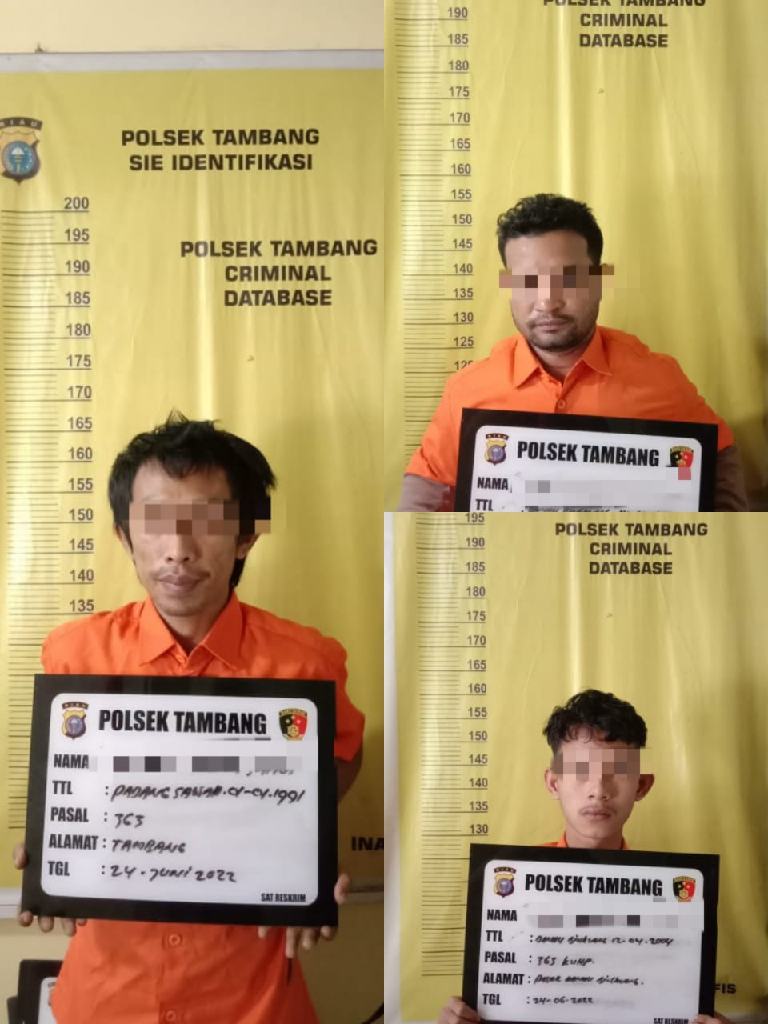 Bobol Warung Saat Ditinggal Pemiliknya, 3 Pelaku Ditangkap Polsek Tambang