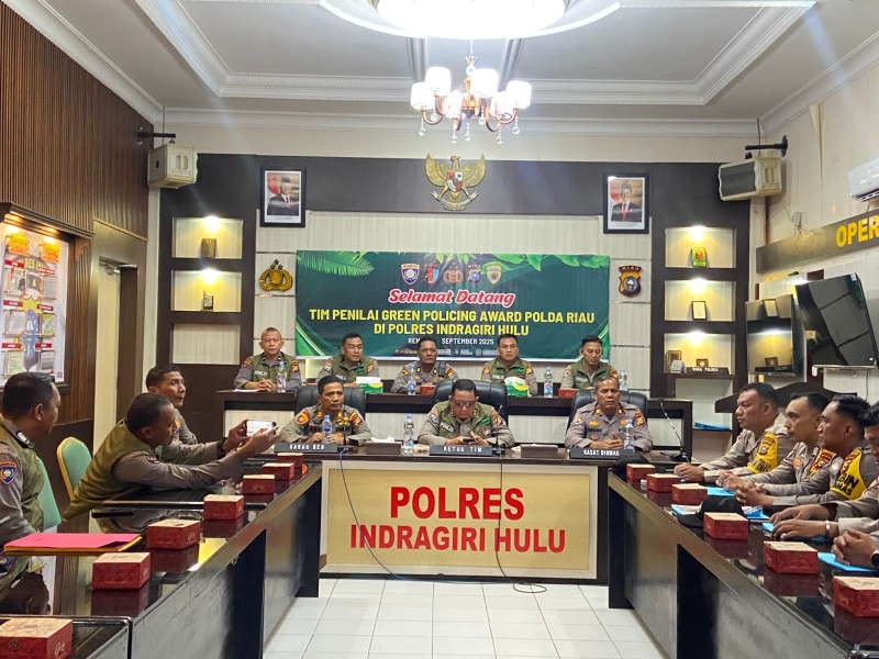 Polda Riau Turunkan Tim Penilai Green Policing Ke Polres Inhu, Ini Tujuannya