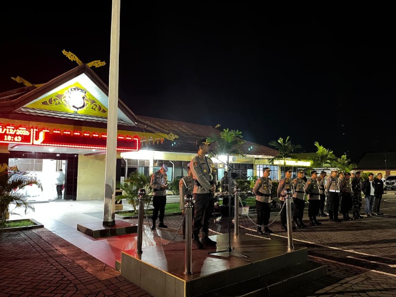 Pastikan Keamanan Malam Pergantian Tahun, Kapolres Pimpin Apel Bersama