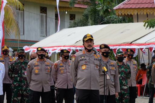 Kabaharkam Polri Pimpin Apel Kesiapsiagaan Satgas Relawan Karhutla dan Covid-19 Riau