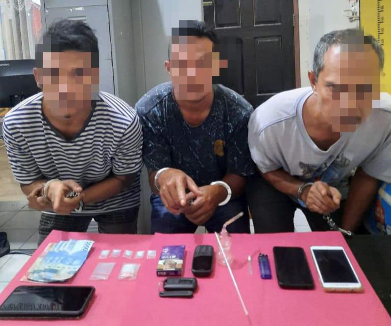 3 Pelaku Narkoba di Rumah Walet Desa Merangin Kuok Diciduk Resnarkoba Polrss Kampar