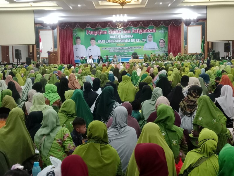 Pengajian Akbar Dan Istighotsah Warnai Hari Lahir ke-79 Muslimat NU Di Rokan Hulu