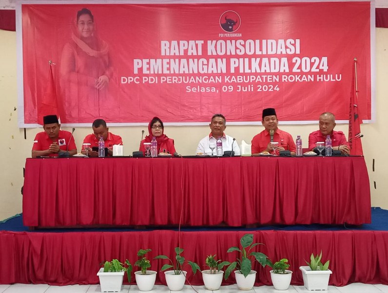 Gelar Rapat Konsolidasi Pemenangan Pilkada 2024,  DPC PDIP Rohul Siap Dukung Anton & Safaruddin Poti