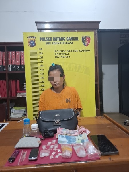 Jual Sabu untuk Bertahan Hidup, Janda Dua Anak Ini Ditangkap Polsek Batang Gansal