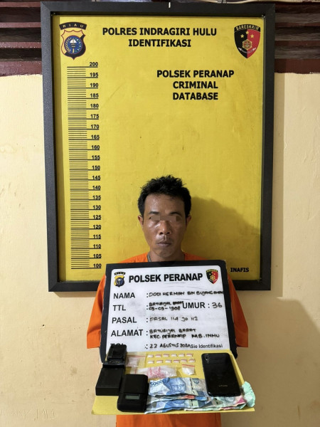 Miliki 13 Paket Sabu, DH Warga Cerenti Kuansing di Tangkap Polisi