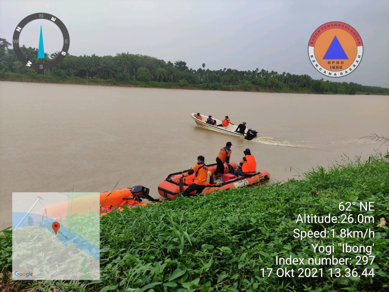 Warga Rengat Tenggelam saat Mancing di Sungai Indragiri, KPBD Inhu Lakukan Pencarian