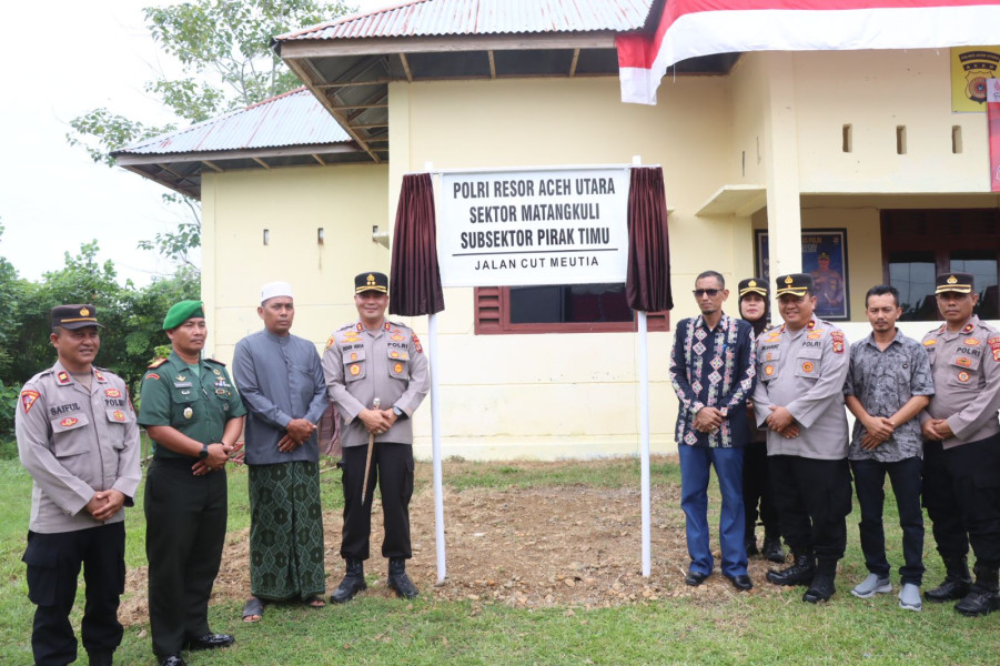 Kapolres Aceh Utara Resmikan Pengukuhan Polsubsektor Pirak Timu