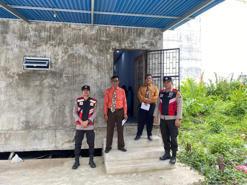 Polsek Kateman Sambangi Jemaat HKBP, Wujudkan Pilkada Riau yang Damai dan Kondusif