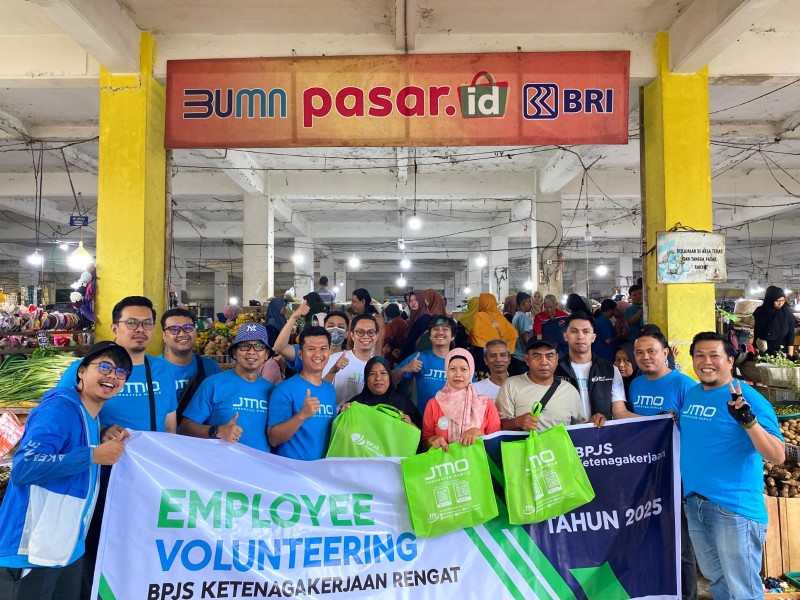 BPJS Ketenagakerjaan Rengat Meriahkan Hari Lingkungan Hidup Sedunia di Pasar Rakyat Rengat