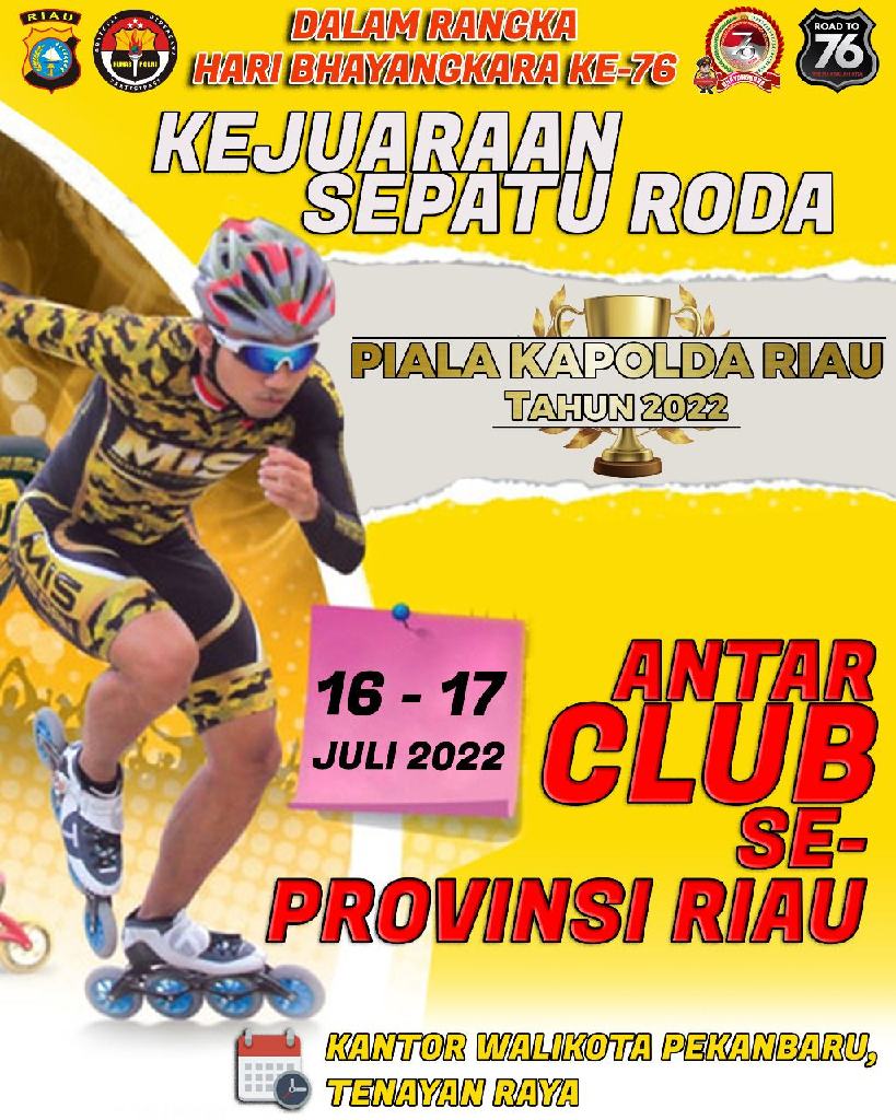Semarak Hari Bhayangkara, Kejuaraan Sepatu Roda Kapolda Riau Berhadiah Emas