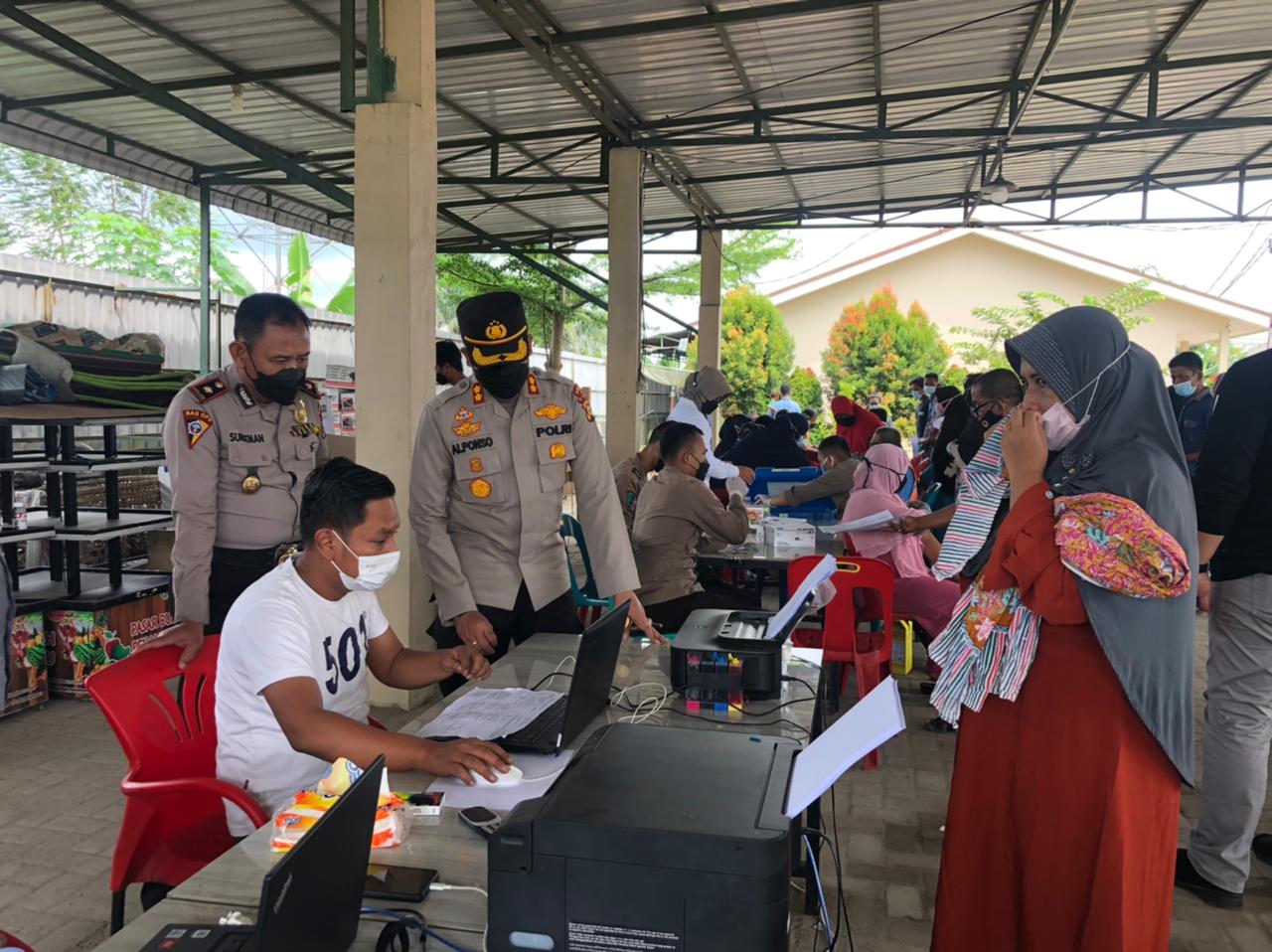 Di Polres Inhu Ada Vaksinasi Gembira, Ini Penjelasan Kapolres