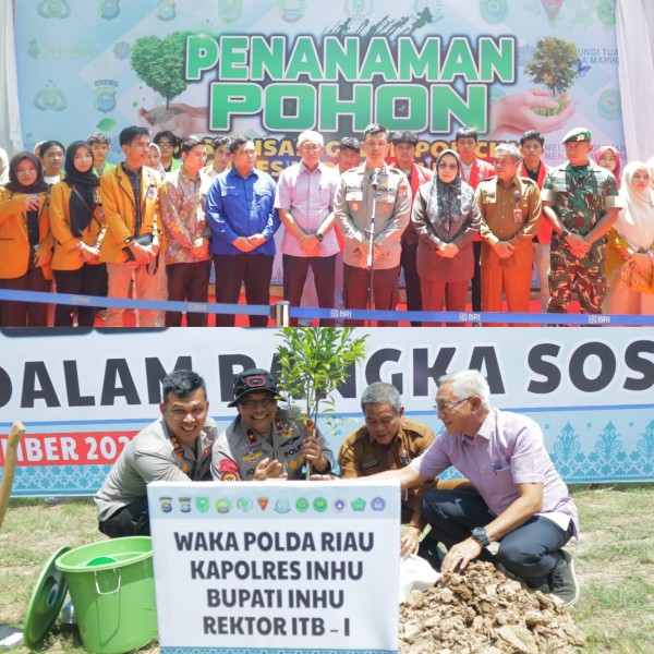 Cegah Abrasi Sungai Indragiri, Wakapolda Riau dan Polres Inhu Gandeng 3 Kampus di Rengat