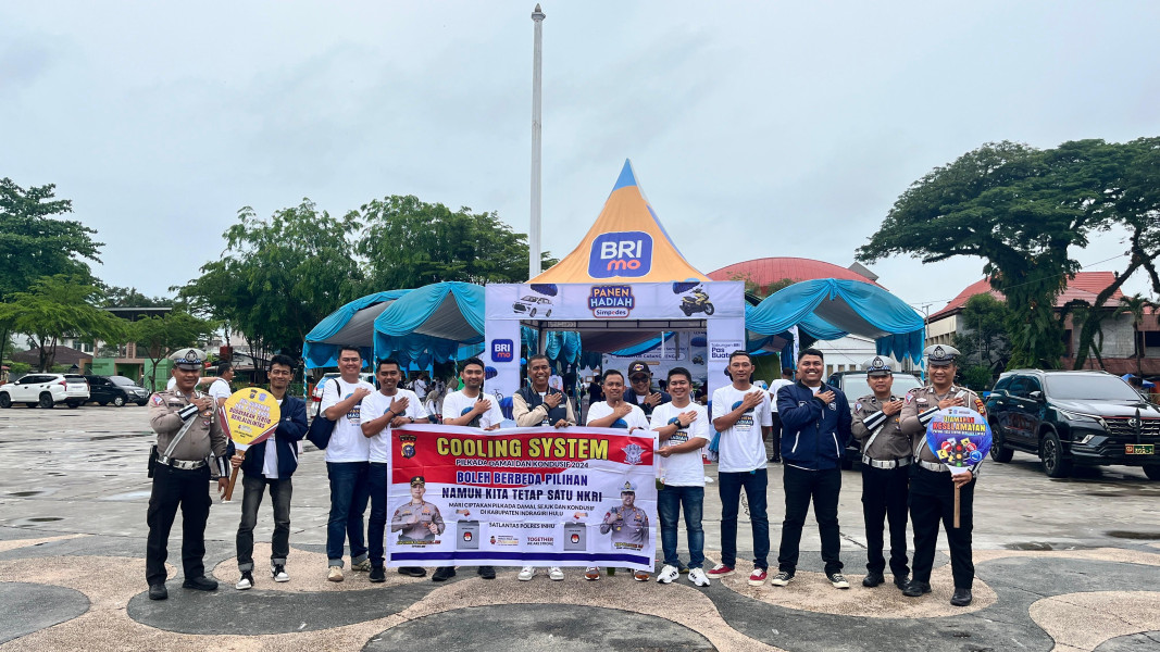 Saat HUT BRI, Satlantas Polres Inhu Serukan Pilkada Damai dan Keselamatan Lalu Lintas