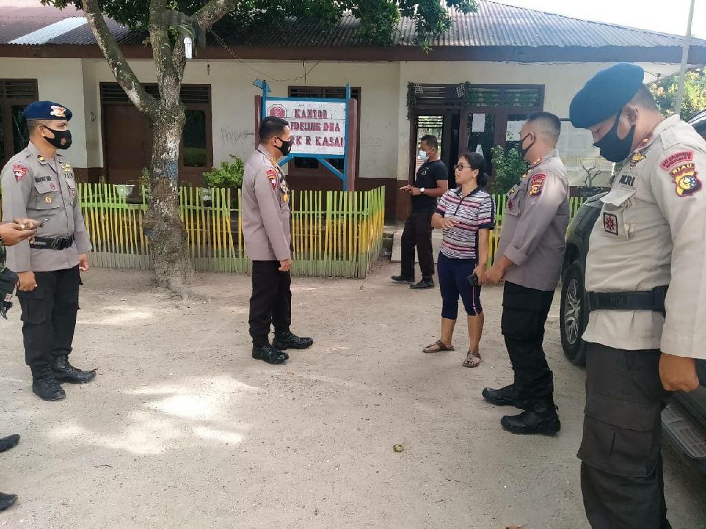 Pastikan Pam PSU Pilkada Rohul Aman, Dansat Brimob Polda Riau Cek Kesiapan Anggota