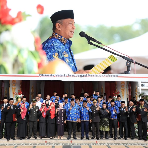 Bupati Anton Pimpin Upacara Hari Pahlawan Ke-80, Kobarkan Semangat Juang di Rokan Hulu