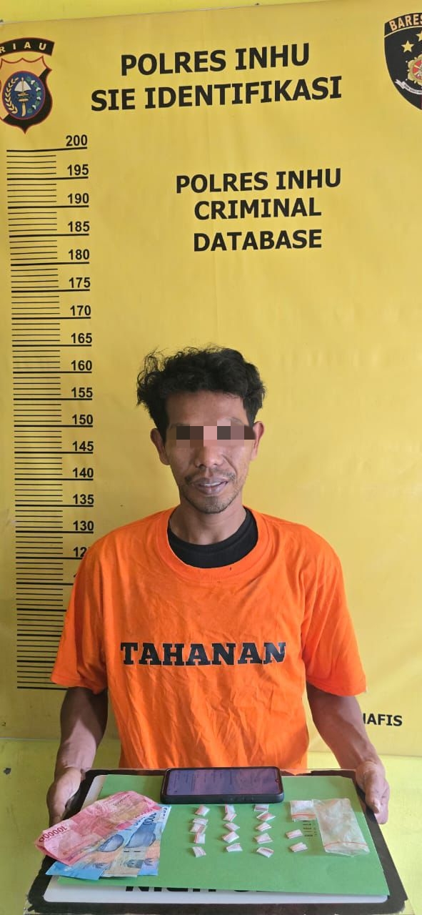 Diintai Dan Digrebek Polsek Kelayang, Ferry Terciduk, 18 Paket Sabu Ditemukan