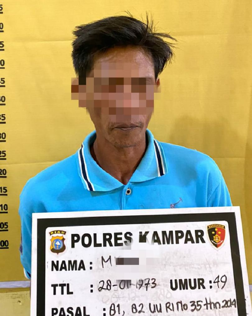 Anak Disabilitas Dicabuli Ayah Tirinya Hingga Hamil, Pelaku Diringkus Unit PPA Polres Kampar