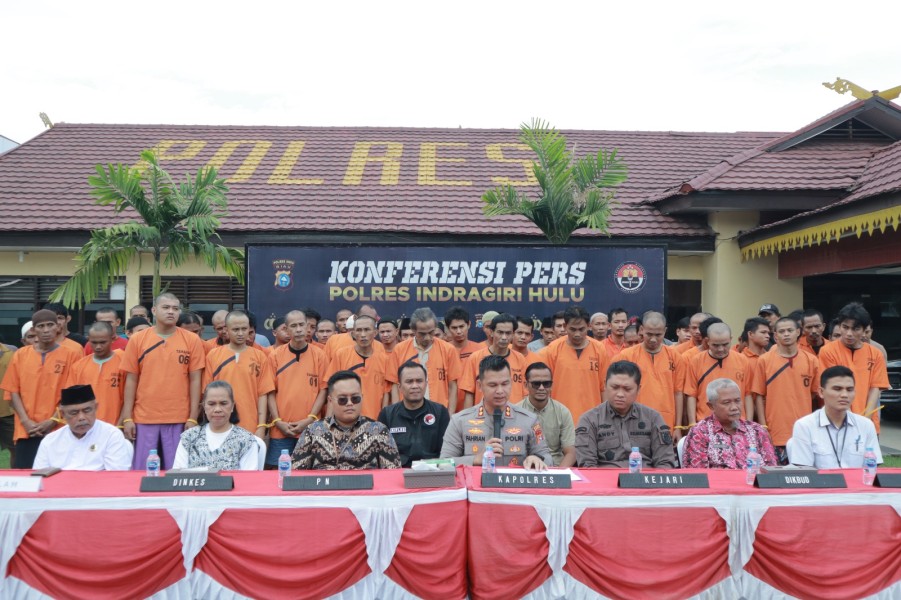 63 Tersangka Narkoba Ditangkap Selama Operasi Antik, Termasuk Oknum Calon PPPK di Inhu