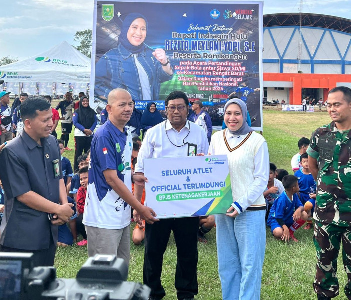 BPJS Ketenagakerjaan Rengat Lindungi Seluruh Atlet dan Official Turnamen Sepak Bola Mini