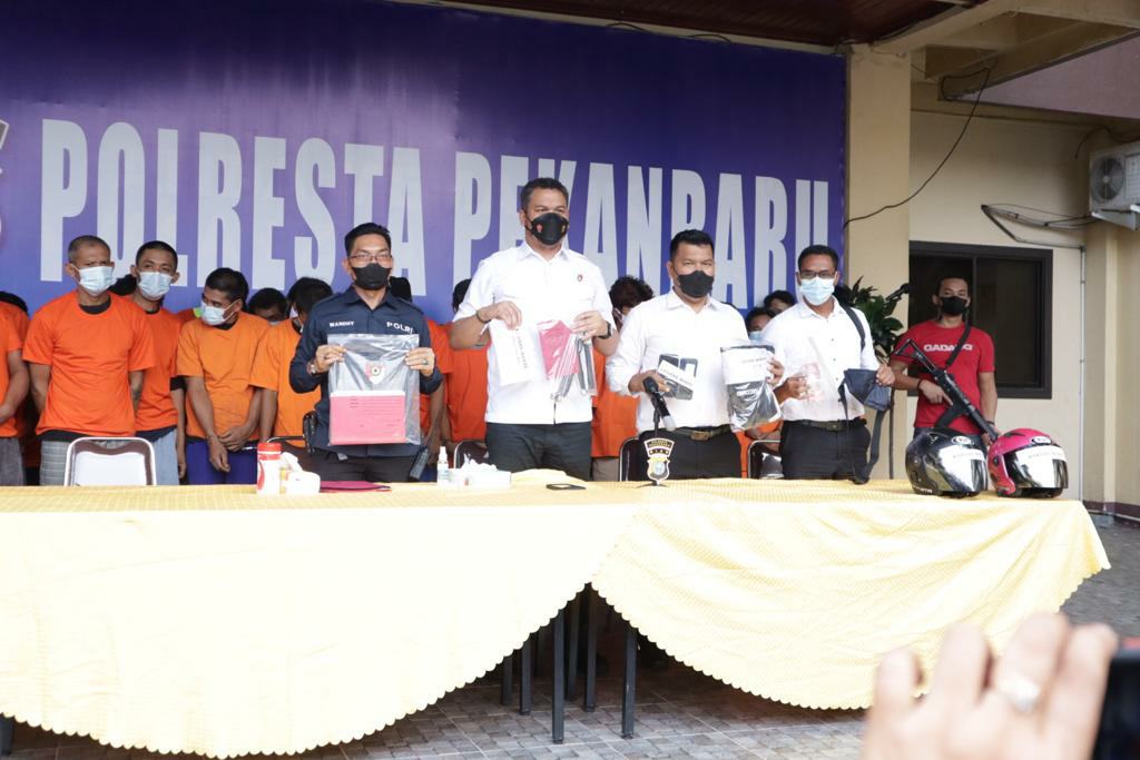 33 pelaku Curas, Curat dan Curanmor Diamankan Polresta Pekanbaru