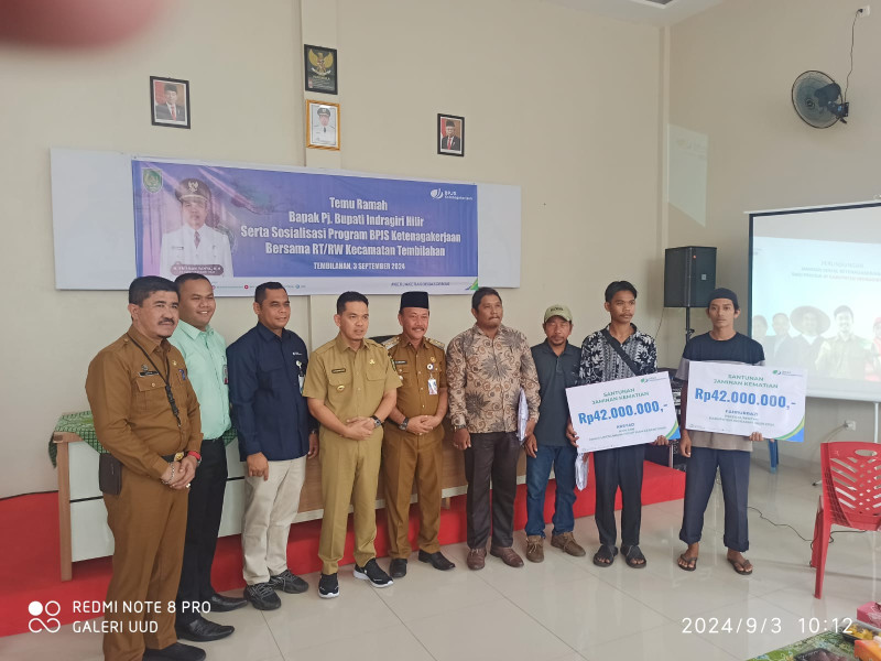 Temu Ramah Pj. Bupati Indragiri Hilir dan Sosialisasi Program BPJS Ketenagakerjaan