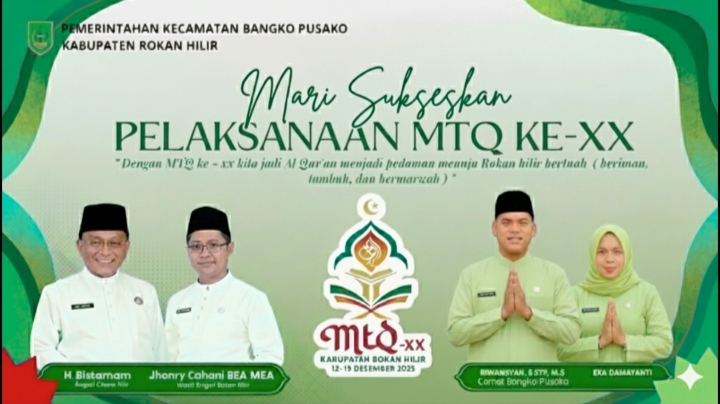 Camat Bangko Pusako: Mari Sukseskan Pelaksanaan MTQ Ke-XX