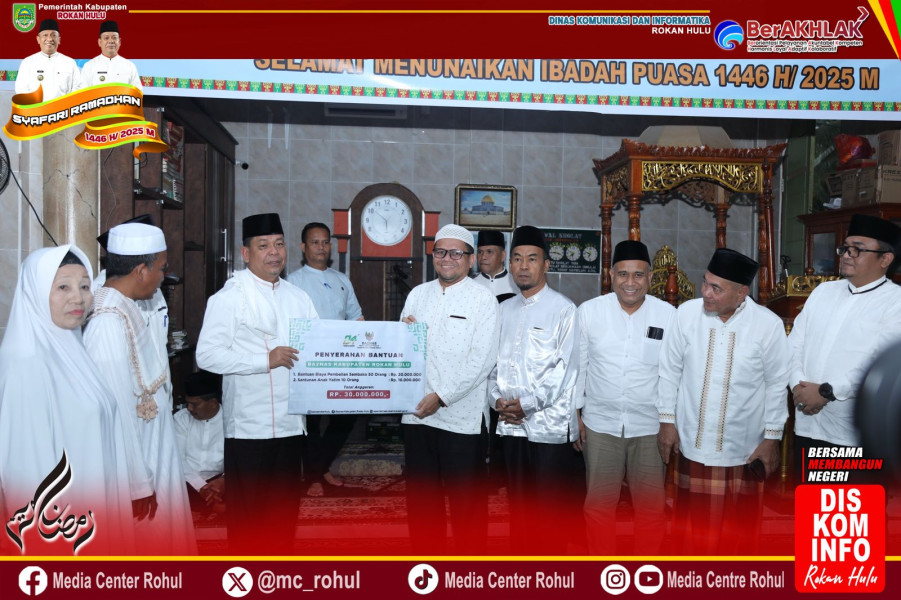 Safari Ramadhan Pemkab Rohul Di Rokan IV Koto, Pererat Silaturahmi Dan Salurkan Bantuan