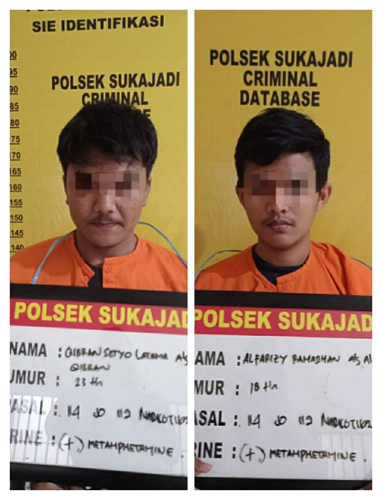 Dua Tersangka Penyalahgunaan Narkotika Disikat Polsek Sukajadi 