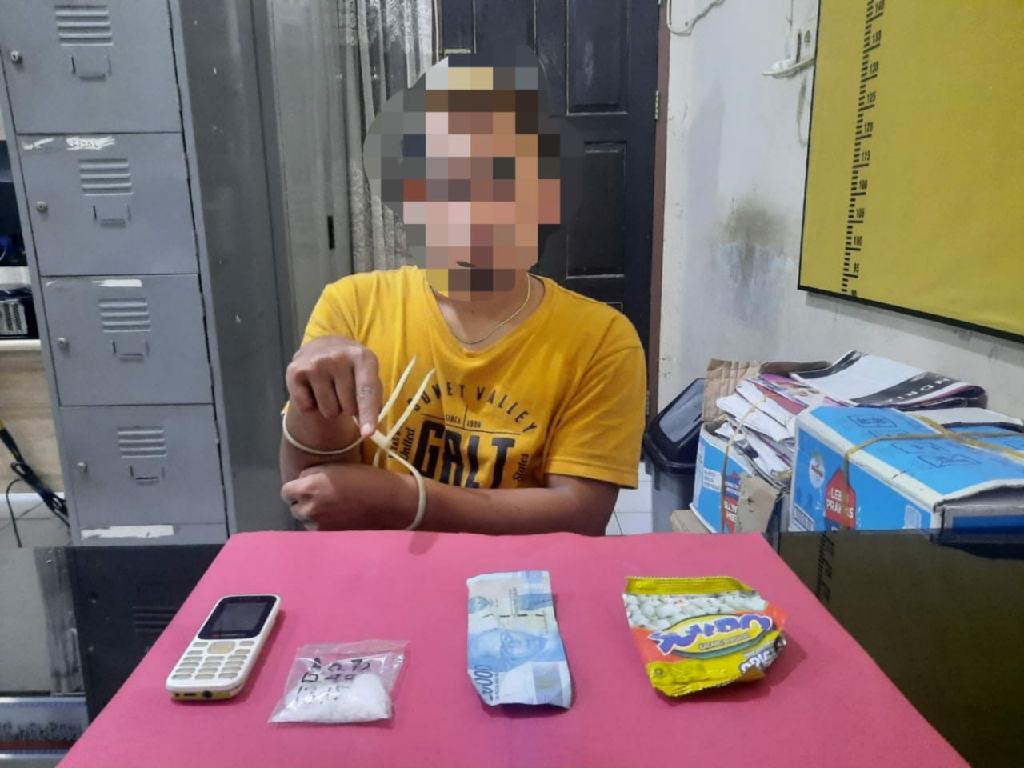 Bawa Shabu Dalam Bungkus Snack, Pelaku Ditangkap Tim Ojoloyo Polres Kampar