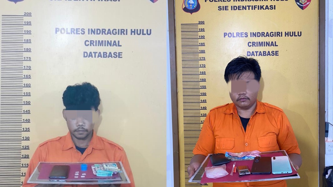Dua Pemuda Kampung Dagang Rengat Ditangkap, Terlibat Peredaran Sabu