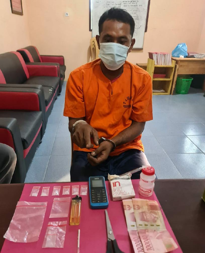 Polsek Siak Hulu Tangkap Tersangka Narkoba di Perumahan Gading Marpoyan