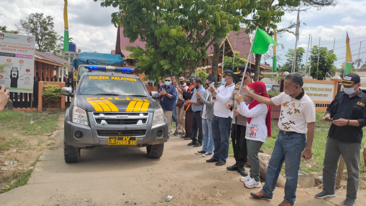 Pendistribusian Logistik Pilkada Inhu Untuk Daerah Sulit Mulai Dilaksanakan