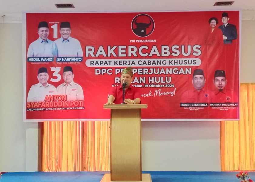 DPC PDIP Rokan Hulu Gelar Rakercabsus, Siap Hadapi Pilkada 2024