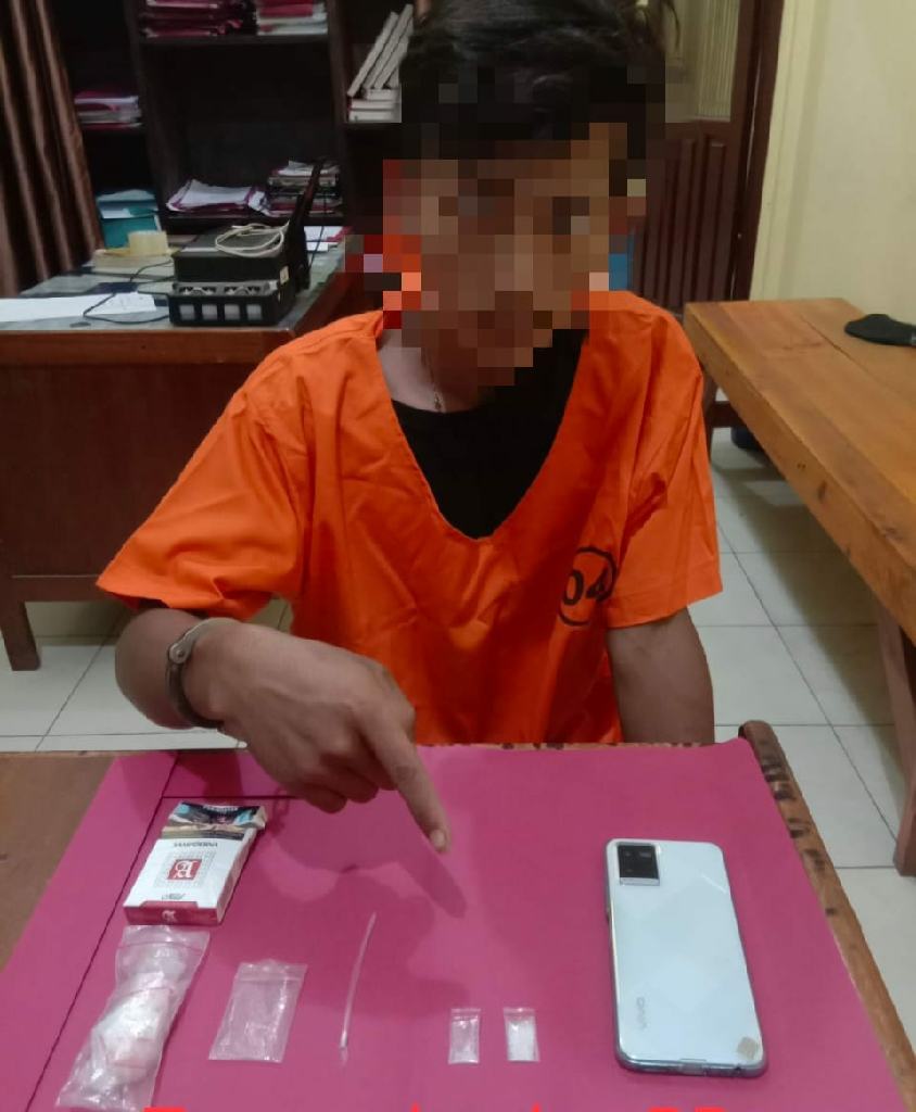 Seorang Pelaku Narkoba di Desa Mayang Pongkai Diamankan Reskrim Polsek Kampar Kiri Hilir