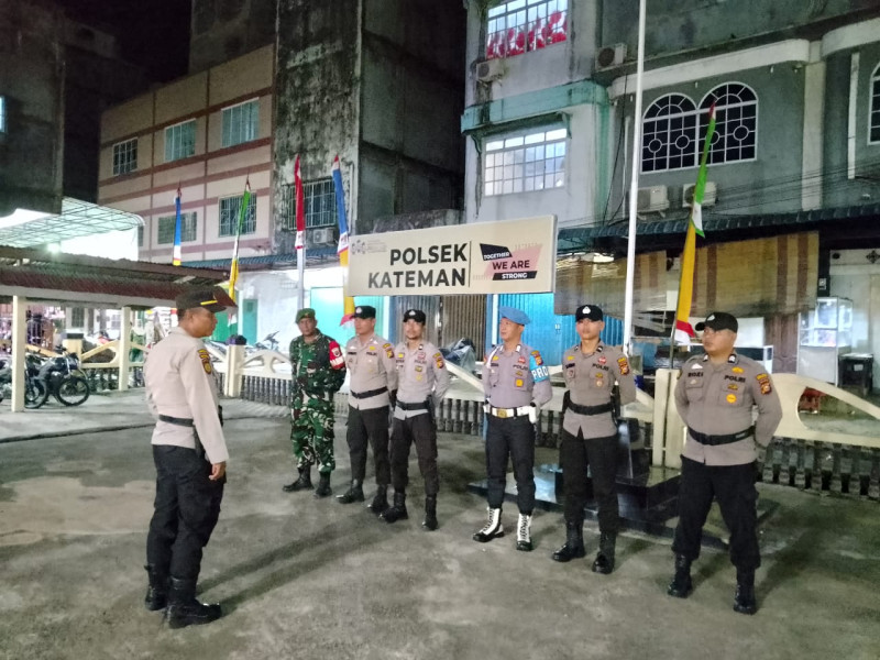 Kapolsek Kateman Pimpinan Patroli Gabungan Menyambut Hari Raya Idul Adha