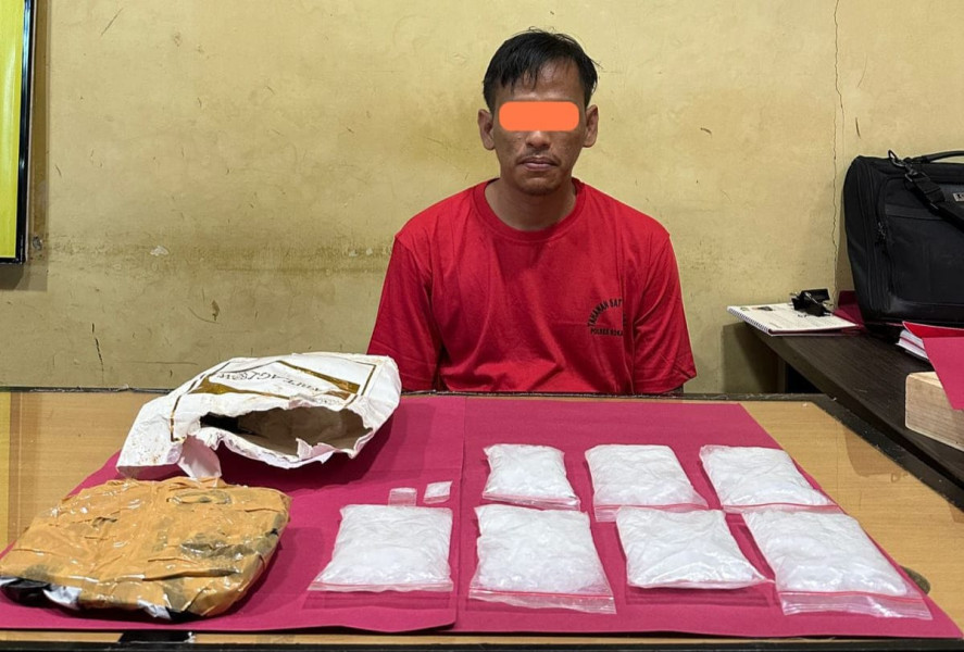 Polres Rohul Tangkap Pelaku Narkotika Asal Bengkalis Dengan Barang Bukti 771.52 Gram Sabu